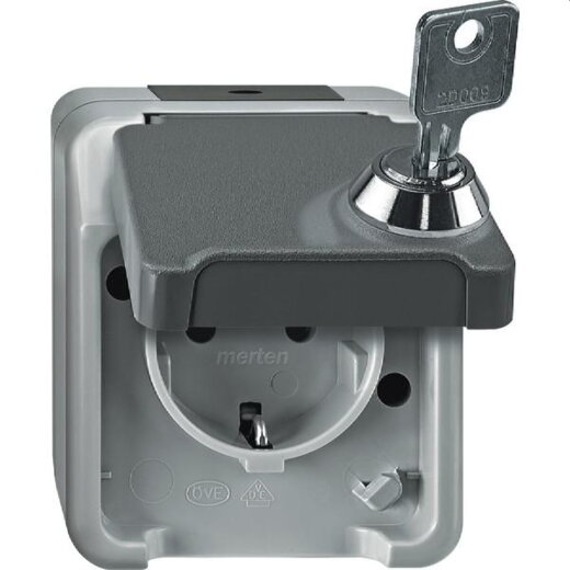 Merten SCHUKO-Steckdose MEG2417-8029 lichtgrau
