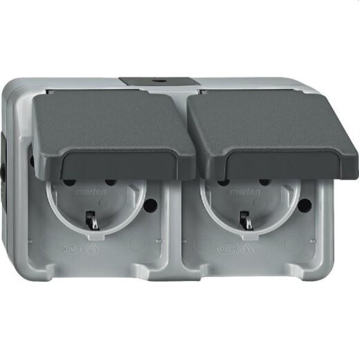 Merten SCHUKO-Steckdose MEG2320-8029 lichtgrau