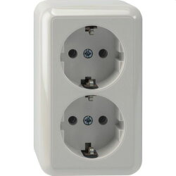 Merten SCHUKO-Doppel-Steckdose MEG2421-8719 polarweiss