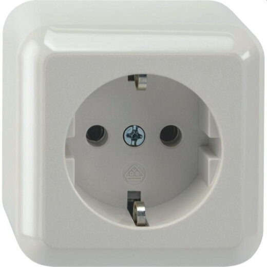 Merten SCHUKO-Steckdose erhoehter Beruehrungsschutz polarweiss