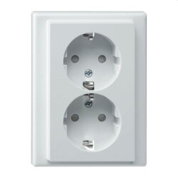 Merten SCHUKO-Doppel-Steckdose BRS Steckklemmen...