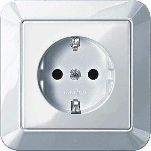Merten SCHUKO-Steckdose MEG2300-1019 polarweiss glaenzend 1-M