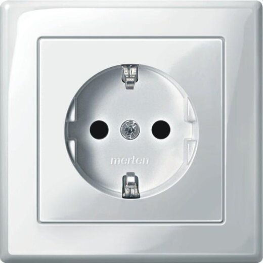 Merten SCHUKO-Steckdose MEG2300-1419 polarweiss glaenzend