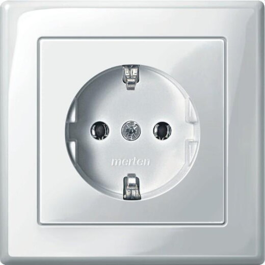 Merten SCHUKO-Steckdose MEG2401-1419 polarweiss glaenzend