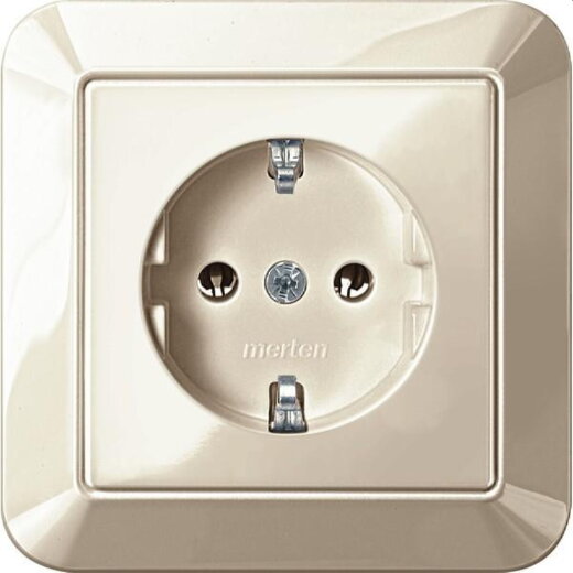 Merten SCHUKO-Steckdose MEG2301-1044 weiss glaenzend 1-M