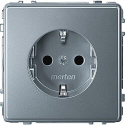 Merten SCHUKO-Steckdose MEG2300-7260 aluminium AQUADESIGN