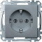 Merten SCHUKO-Steckdose MEG2401-0460 aluminium System M