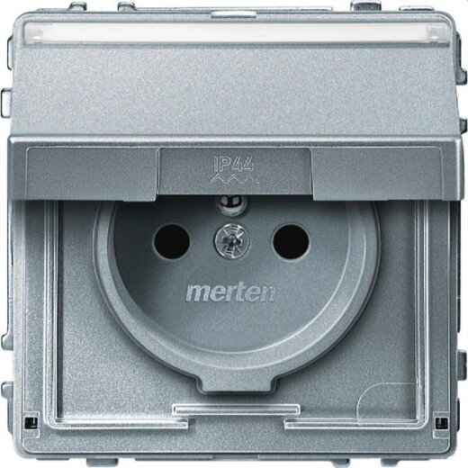 Merten Steckdose MEG2612-7260 aluminium AQUADESIGN