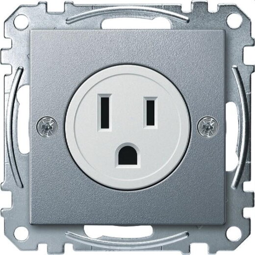 Merten Steckdoseneinsatz MEG2151-0460 15A aluminium System M