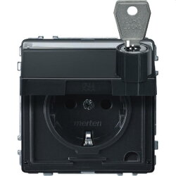 Merten SCHUKO-Steckdose MEG2316-7214 anthrazit AQUADESIGN