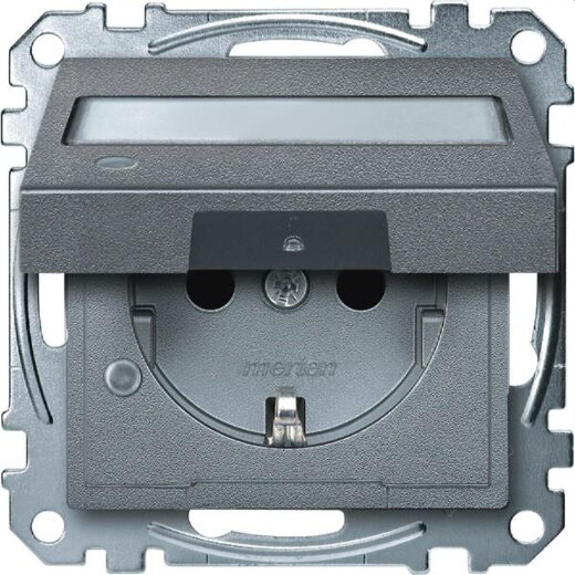 Merten SCHUKO-Steckdose MEG2313-0460 aluminium System M