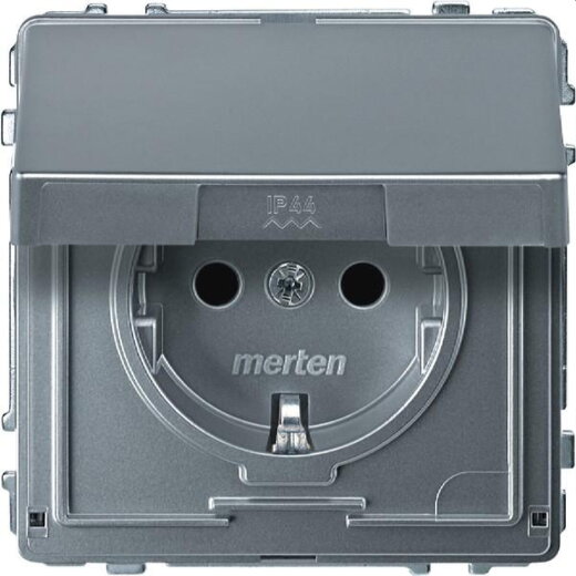 Merten SCHUKO-Steckdose MEG2310-7260 aluminium AQUADESIGN
