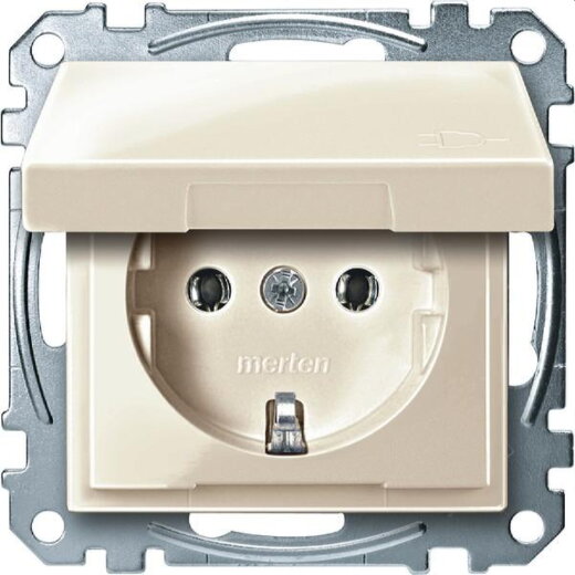 Merten SCHUKO-Steckdose MEG2311-0344 weiss glaenzend System M