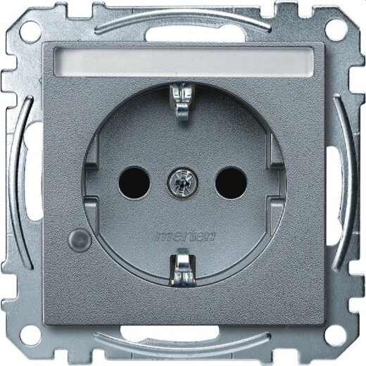 Merten SCHUKO-Steckdose MEG2303-0460 aluminium System M