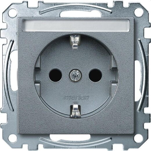 Merten SCHUKO-Steckdose MEG2302-0460 aluminium System M