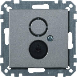 Merten Lautsprechersteckdose 297460 aluminium System M
