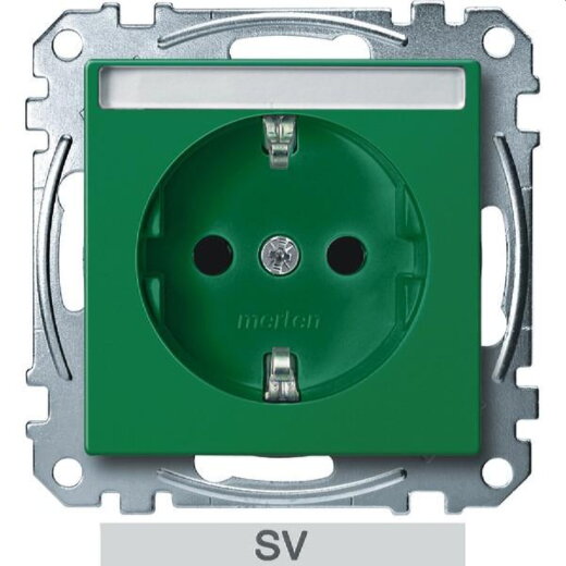 Merten SCHUKO-Steckdose MEG2302-0304 gruen System M