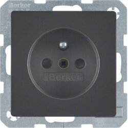 Berker SCHUKO-Steckdose M36765766086 anthrazit samt