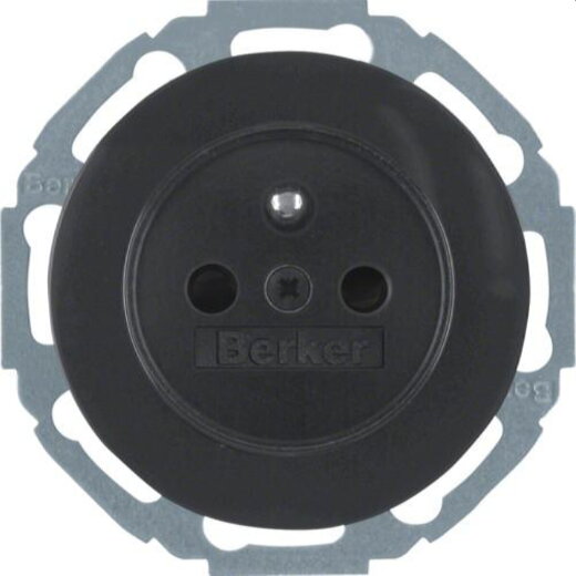 Berker SCHUKO-Steckdose M36768792045 schwarz glaenzend