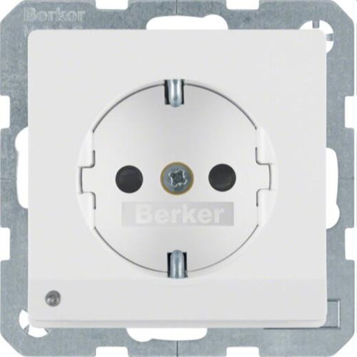Berker SCHUKO-Steckdose M341096089 polarweiss samt