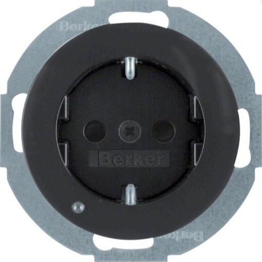 Berker SCHUKO-Steckdose M341092045 schwarz glaenzend