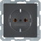 Berker SCHUKO-Steckdose M341436086 Q.1/Q.3 anthrazit samt