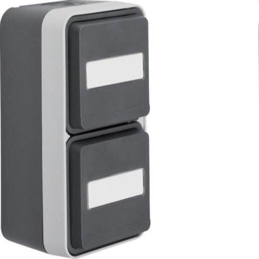 Berker SCHUKO-Steckdose M347703535 2fach senkrecht lichtgrau