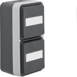 Berker SCHUKO-Steckdose M347703535 2fach senkrecht lichtgrau