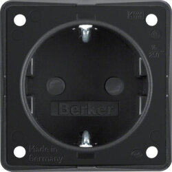 Berker SCHUKO-Steckdose M3947792503 schwarz matt