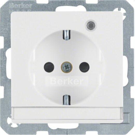 Berker SCHUKO-Steckdose M341106089 polarweiss samt