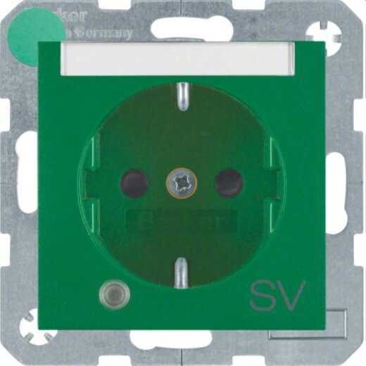 Berker SCHUKO-Steckdose M341101913 gruen matt