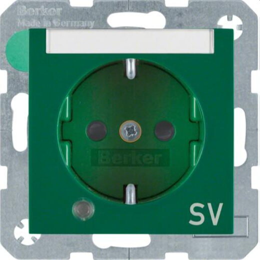 Berker SCHUKO-Steckdose M341108913 gruen glaenzend