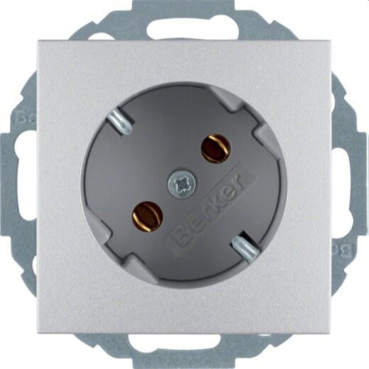 Berker SCHUKO-Steckdose M347271404 45Grad alu matt