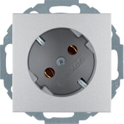 Berker SCHUKO-Steckdose M347271404 45Grad alu matt