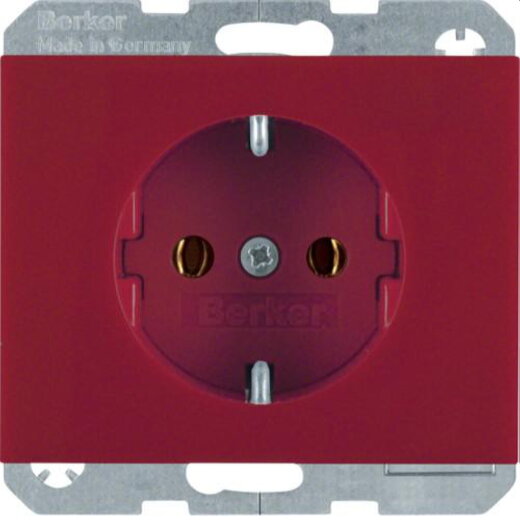Berker SCHUKO-Steckdose M347157015 rot glaenzend