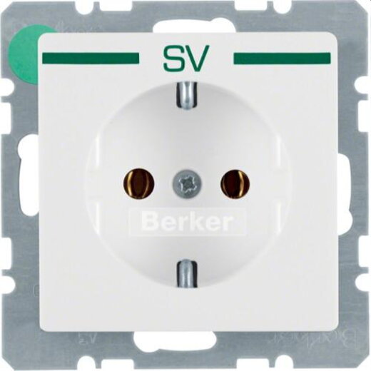 Berker SCHUKO-Steckdose M347436039 polarweiss samt