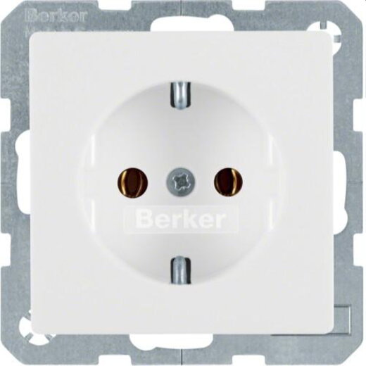 Berker SCHUKO-Steckdose M347436089 polarweiss samt