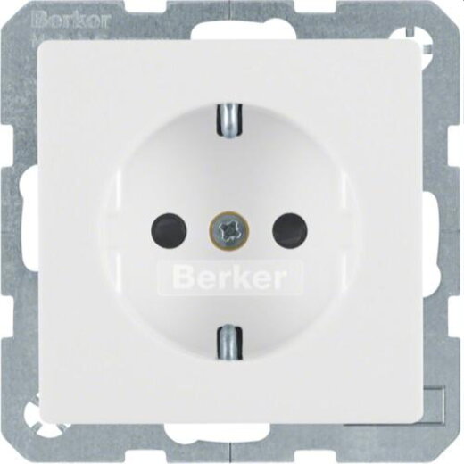 Berker SCHUKO-Steckdose M347236089 polarweiss samt