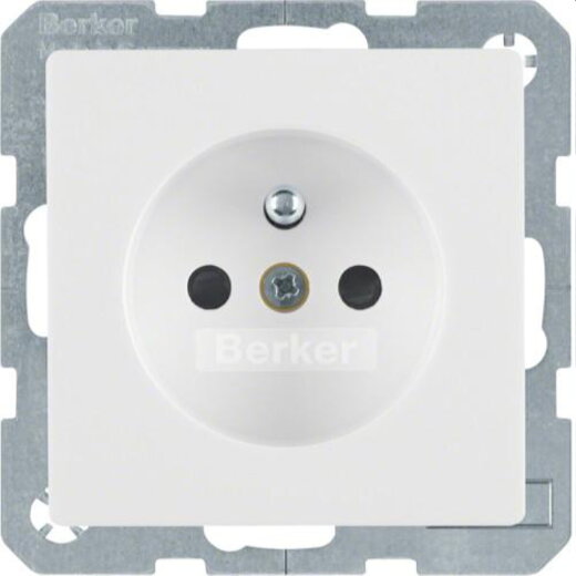 Berker Steckdose M36765766089 polarweiss samt