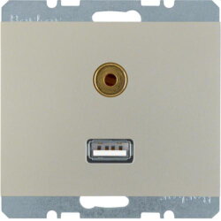 Berker Steckdose M33315397004 K5 edelstahl lackiert