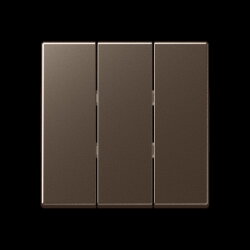 Jung Wippe 3fach, Thermoplast lackiert, Serie A, mokka...