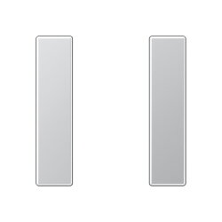 Jung Tastensatz 1fach, F50, Serie A, aluminium A501TSAAL