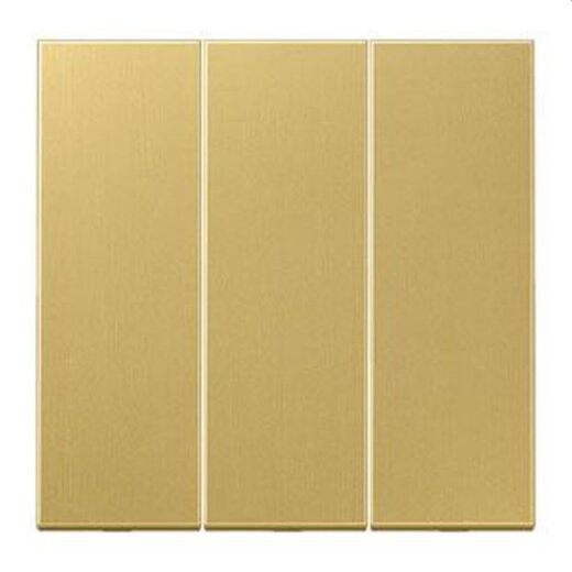 Jung Wippe 3fach, Messing, Serie LS, Messing classic ME993C