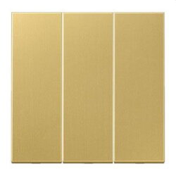 Jung Wippe 3fach, Messing, Serie LS, Messing classic ME993C