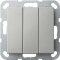 Gira Wippschalter 2832600 BS 3fach AusWe Sys. 55 Edelstahl 2832600