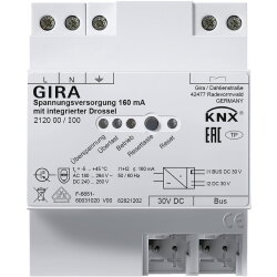 Gira Spannungsversorgung 212000 KNX/REG 160mA Drossel 212000