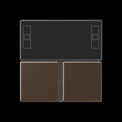 Jung Tastensatz 3fach, F40 Raumcontroller, Serie A, mokka...