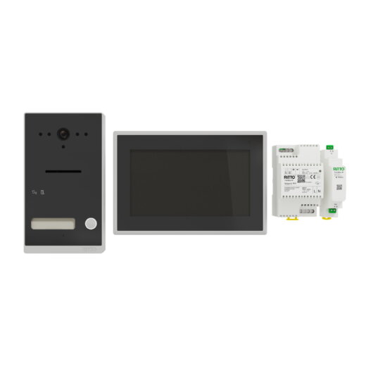 Ritto Video-Sprechanlagen-Set Listo Video TwinBus IP anthrazitgrau AP