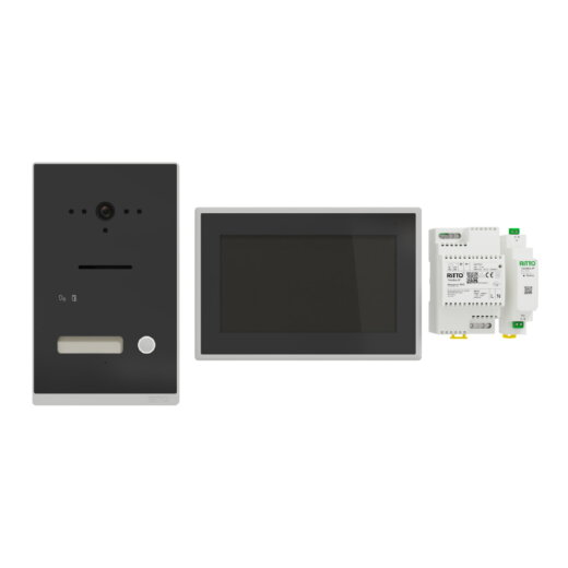 Ritto Video-Sprechanlagen-Set Listo Video TwinBus IP anthrazitgrau UP