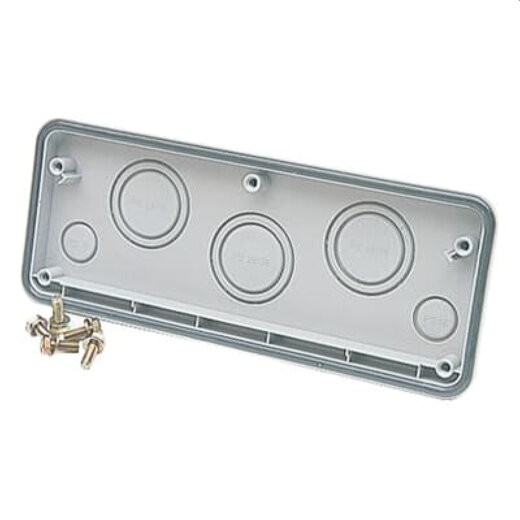 ABB Striebel & John AFK301M Flansch 300mm, 2xM32-3xM25-4xM20 RAL7035, metrische Vorprägungen